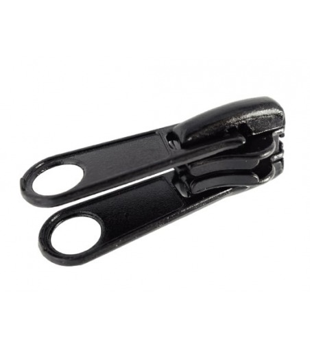Curseur double • Noir • n°D133 pour maille plastique 6mm (n°5)