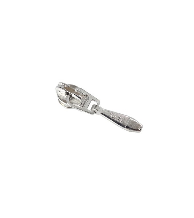 Standard slider • Silver • n°130 for spiral zip 4mm (n°3)