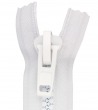 Separable zipper • White • Long length Plastic slider